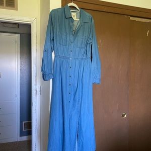NWOT denim maxi dress